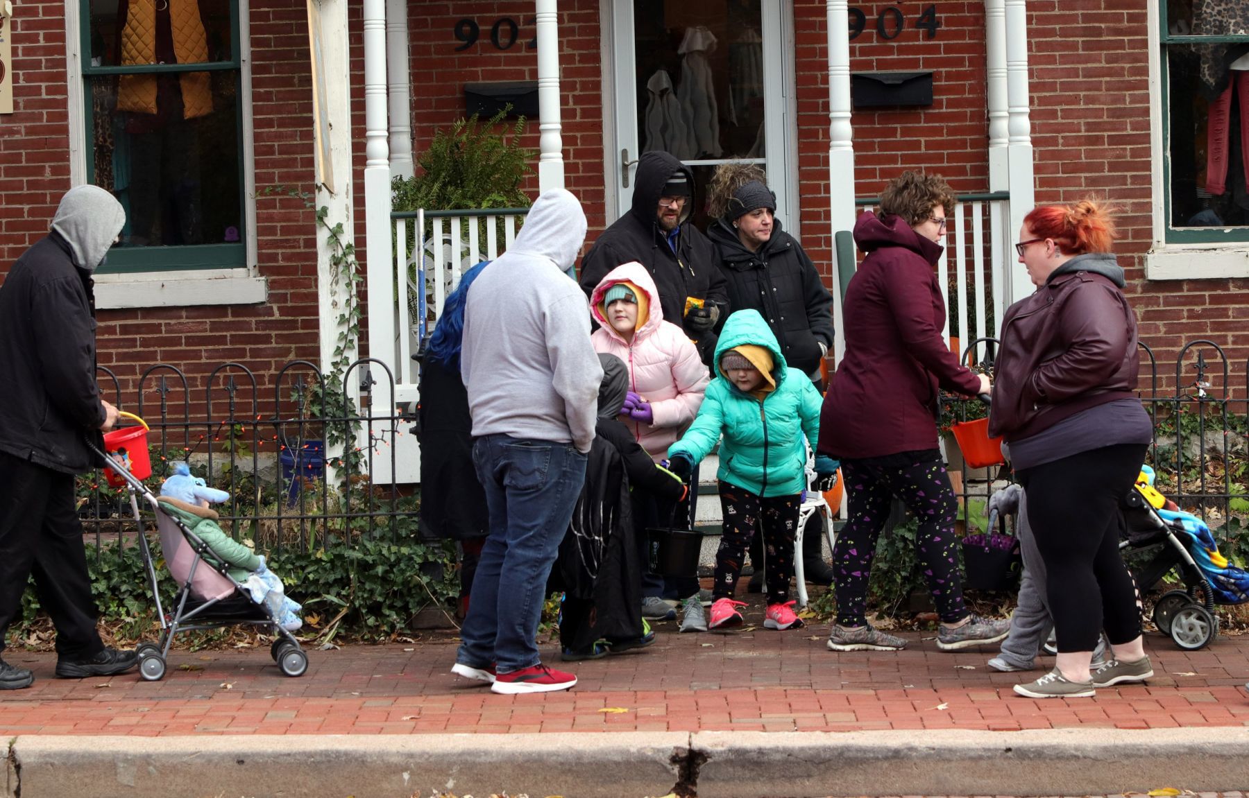 Trick or Treating along Historic Main Street in St. Charles